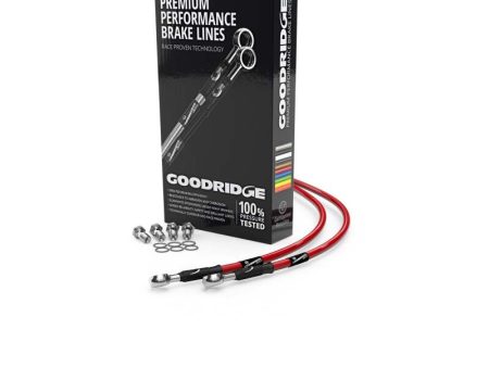 Goodridge 01-05 Yamaha FZS1000 Fazer Red Rear SS Brake Lines For Sale