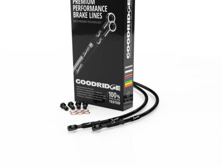 Goodridge 13-20 Yamaha MT-09 SP ABS Black Front SS Brake Lines w Black Fittings on Sale