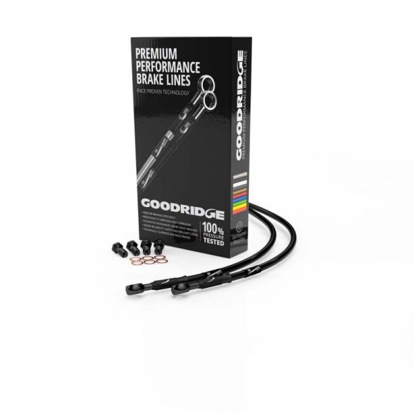 Goodridge 02-03 Yamaha R1 Black Race Front SS Brake Lines w Black Fittings Sale