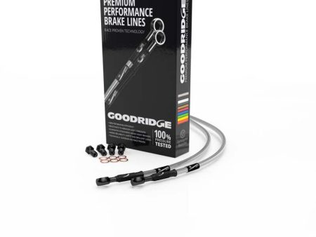 Goodridge 02-03 Yamaha R1 Clear Rear SS Brake Lines w Black Fittings on Sale