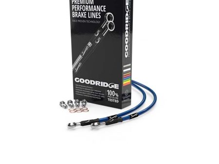 Goodridge 02-13 Yamaha TDM900 Electric Blue Rear SS Brake Lines Online Sale