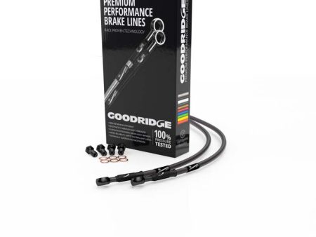 Goodridge 02-03 Yamaha R1 Carbon Rear SS Brake Lines w Black Fittings Hot on Sale