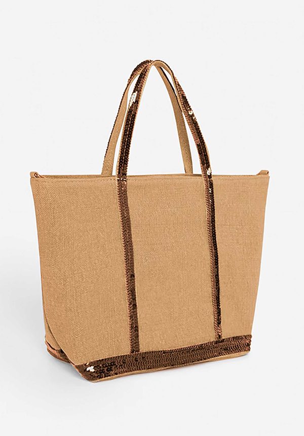 Tote Bag Linen Cabas S Ve31-v40435 Jute For Cheap