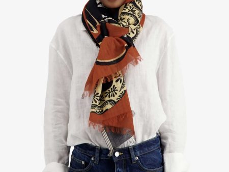 Scarf Et19myc47 Terracotta For Cheap