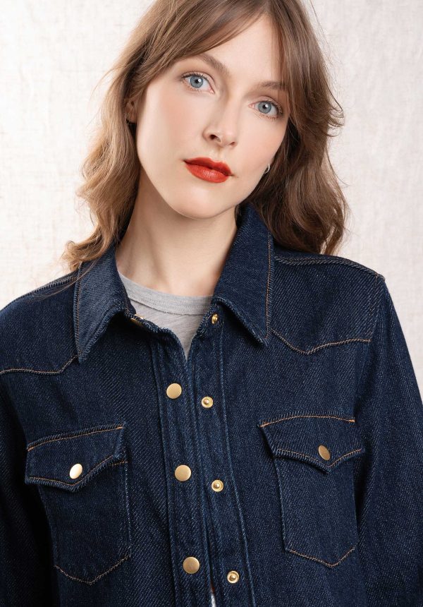 Denim Shirt Dalia Deni Dalia Denim 3d Dark-Blue Online Sale