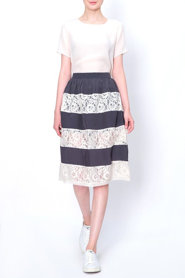 Lace Panelled Skirt Online Sale