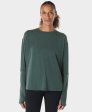 Soft Flow Studio Long Sleeve T Sb9989 Trek-Green Online now