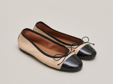 264- Daxi Vernis cuir Noir-beige Online now