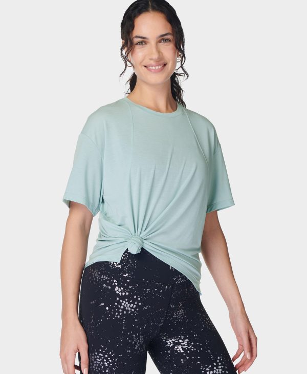 Soft Flow Studio Tee Sb9667 Muted-Teal-Blue on Sale