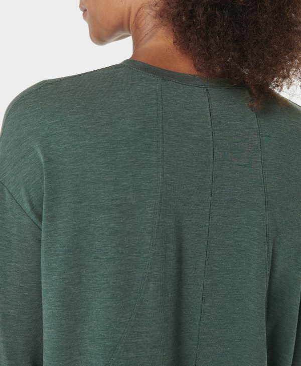 Soft Flow Studio Long Sleeve T Sb9989 Trek-Green Online now