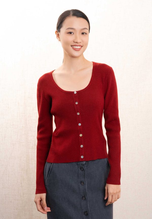 Cardigan Chm-24011 Ainoa Bordeaux For Sale