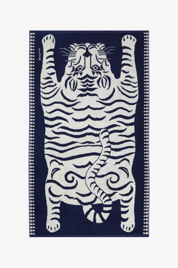 Double-sided Beach Towel Drap De Plage Todd  De17stod04 Blue Discount