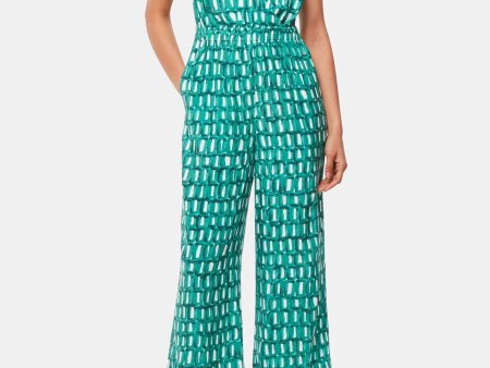 Linked Smudge Lorna Jumpsuit 38480 Green-multi Online