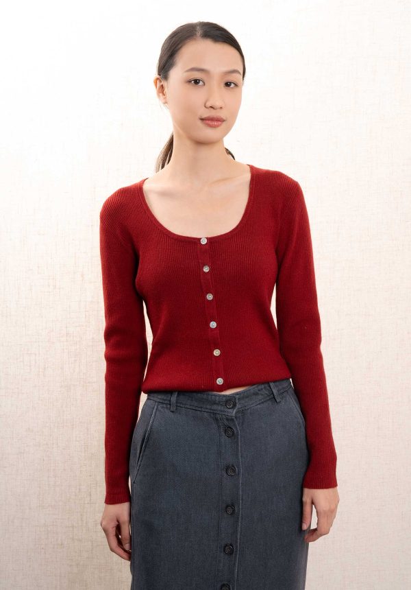 Cardigan Chm-24011 Ainoa Bordeaux For Sale