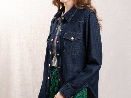 Denim Shirt Dalia Deni Dalia Denim 3d Dark-Blue Online Sale