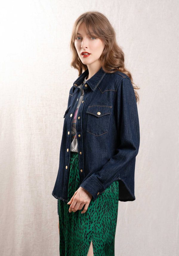 Denim Shirt Dalia Deni Dalia Denim 3d Dark-Blue Online Sale