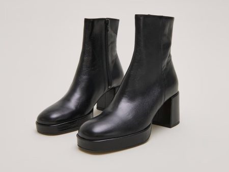 088- Vanves Cuir Vieilli Noir For Cheap