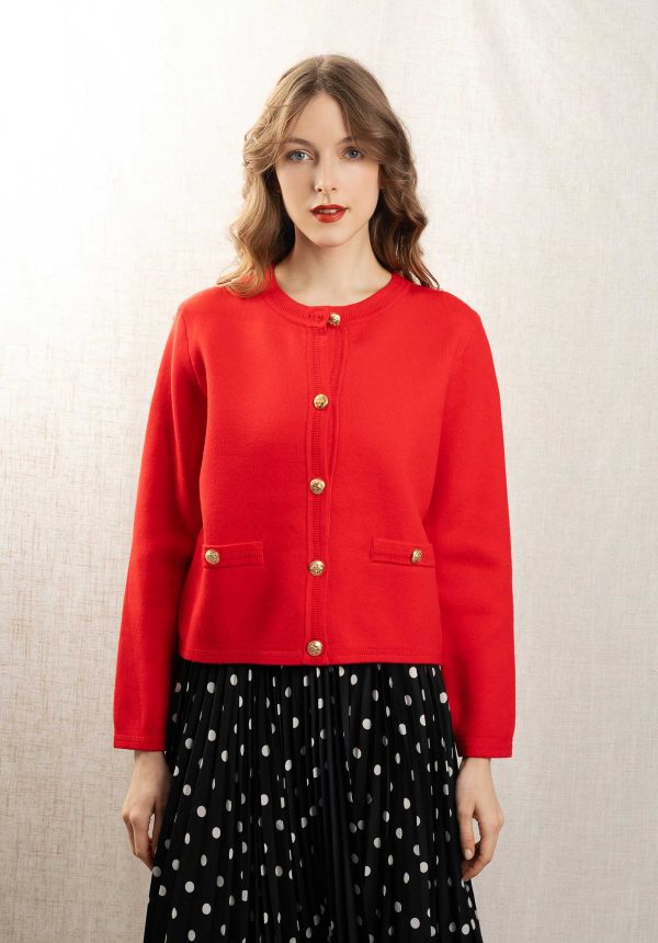 Cardigan Yp1543 Rouge Online