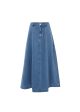 Denim Skirt Chc-24045 Ermeline Bleu-Jean Cheap