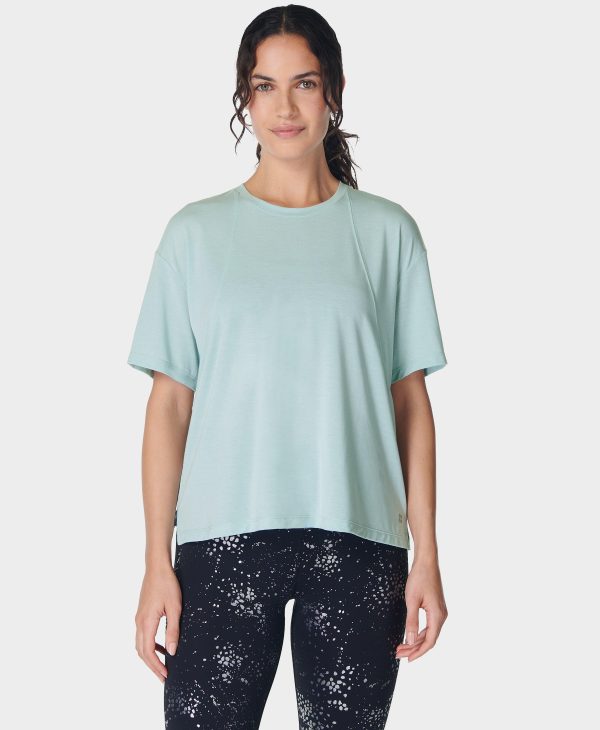 Soft Flow Studio Tee Sb9667 Muted-Teal-Blue on Sale