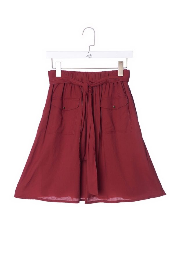 Knee Length Crepe Skirt Online Hot Sale