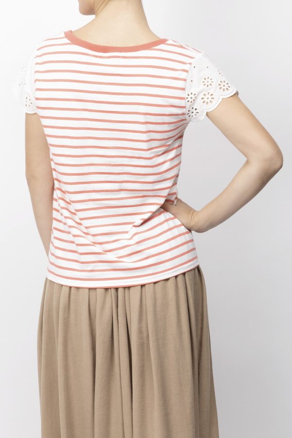 Striped Lace T-shirt Online Sale