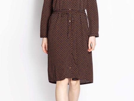 Dot Print Tie-waist Dress Hot on Sale