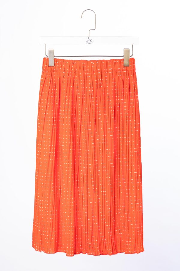 Pleated Skirt With Polka Dot Print Cheap