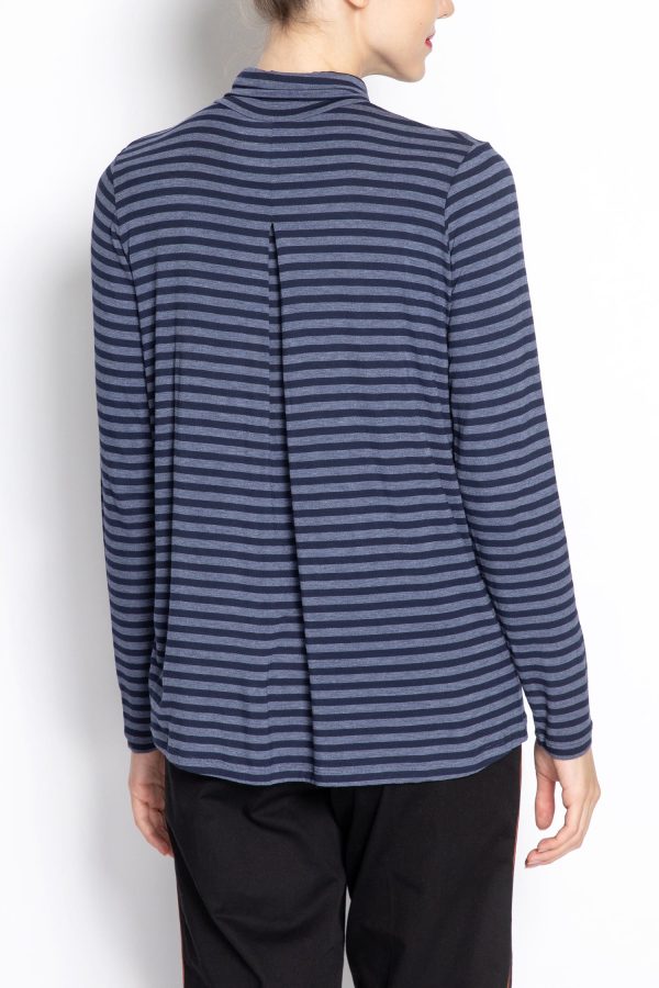 Turtleneck Striped Pullover For Discount