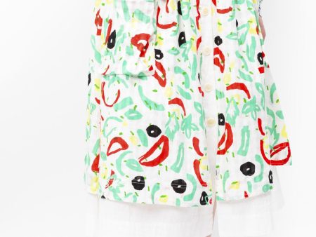 Abstract Printed Cotton Skirt For Cheap