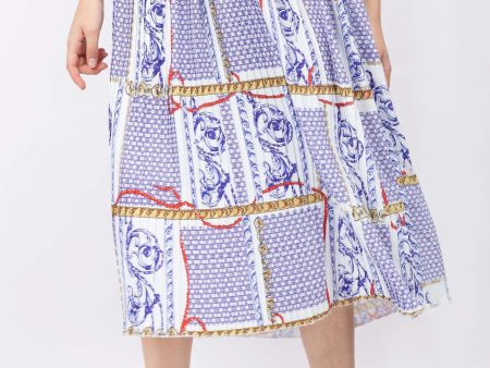 Pleated Skirt With Print For Cheap