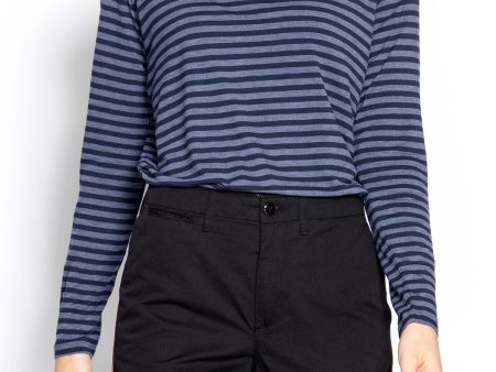 Turtleneck Striped Pullover For Discount