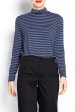 Turtleneck Striped Pullover For Discount