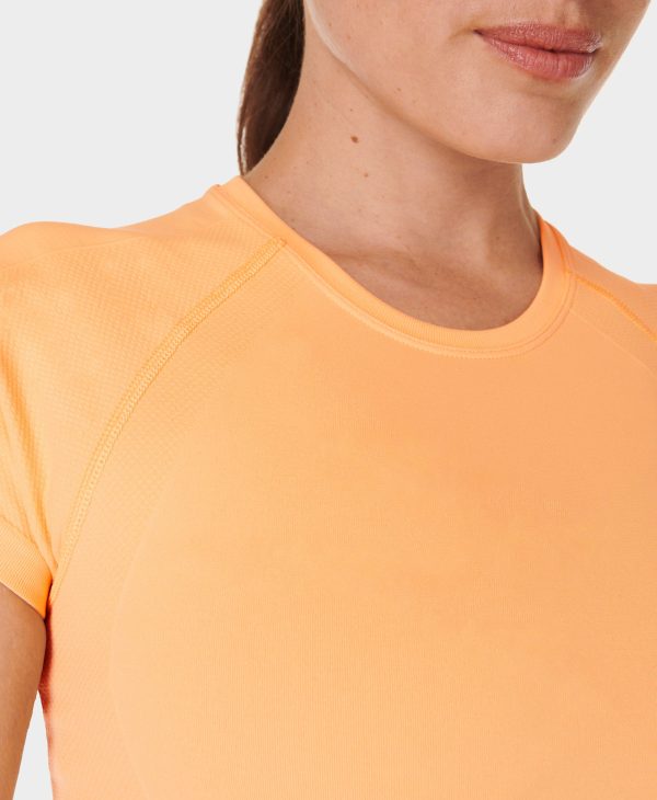 Athlete Crop Seamless Workout Sb8996 Sunny-Orange Sale