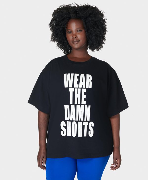 Wear The Damn Shorts T-shirt Sb9835a Black Cheap