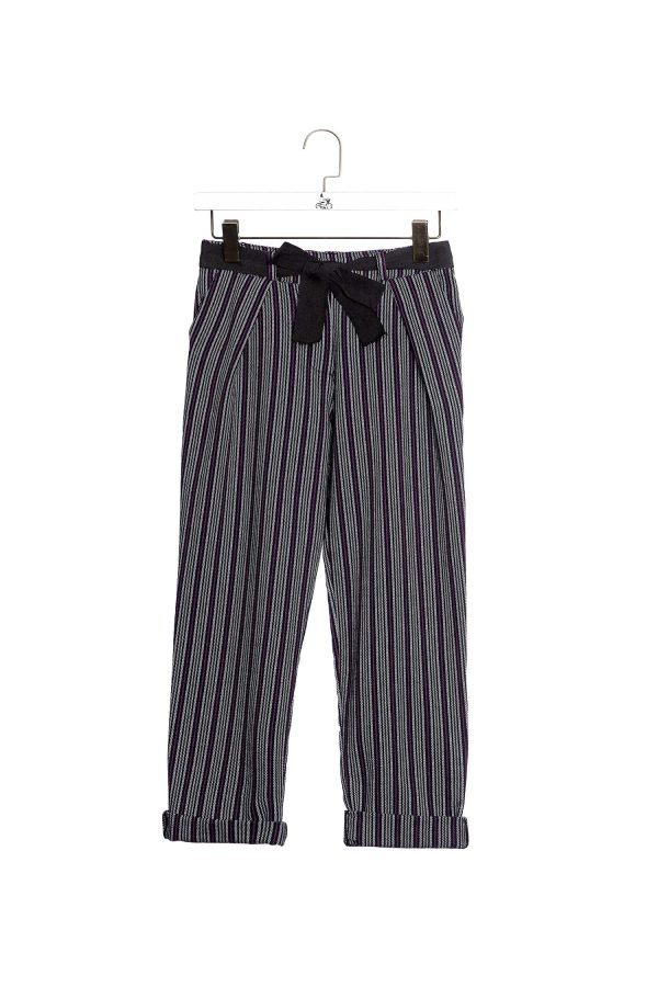 Tie-waist Striped Pants Online now