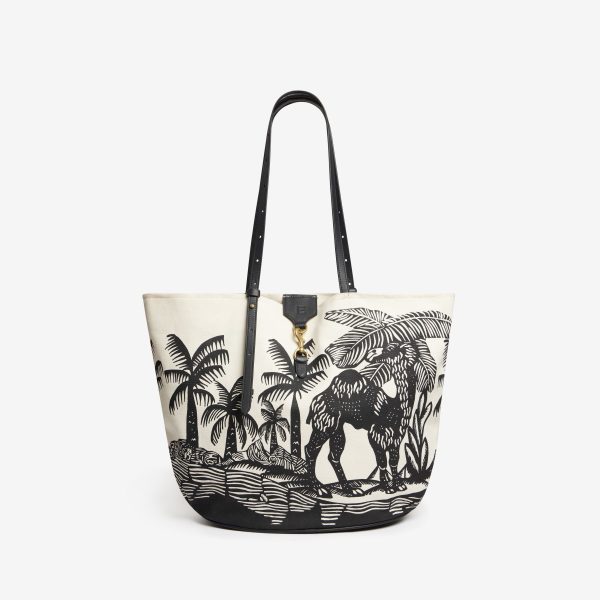 Tote Bag Ma19sdu01 Black-White For Discount