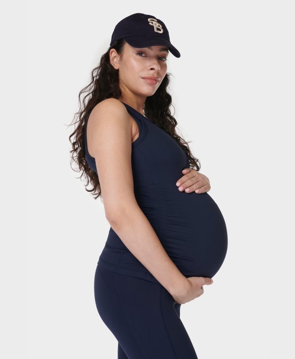 All Day Active Maternity Tank Sb9797 Navy-Blue Online now