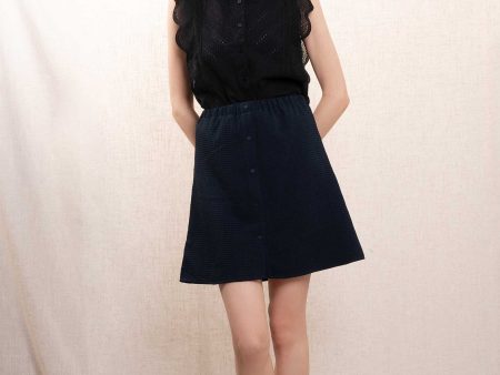 Skirt T1443 Jupe Navy Sale