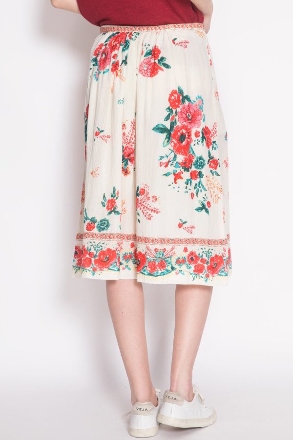 Floral Printed Wrap-Over Skirt Sale