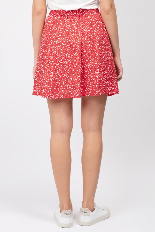 Floral Printed Button-Down Skirt For Discount