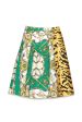 Mixed Print Midi Skirt Hot on Sale