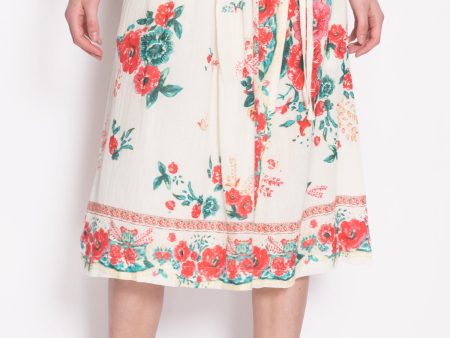 Floral Printed Wrap-Over Skirt Sale