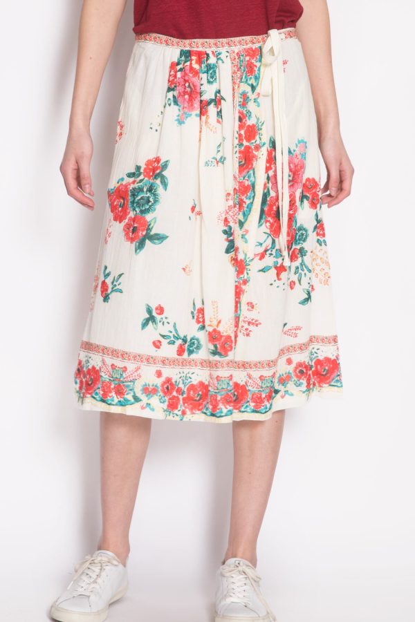 Floral Printed Wrap-Over Skirt Sale