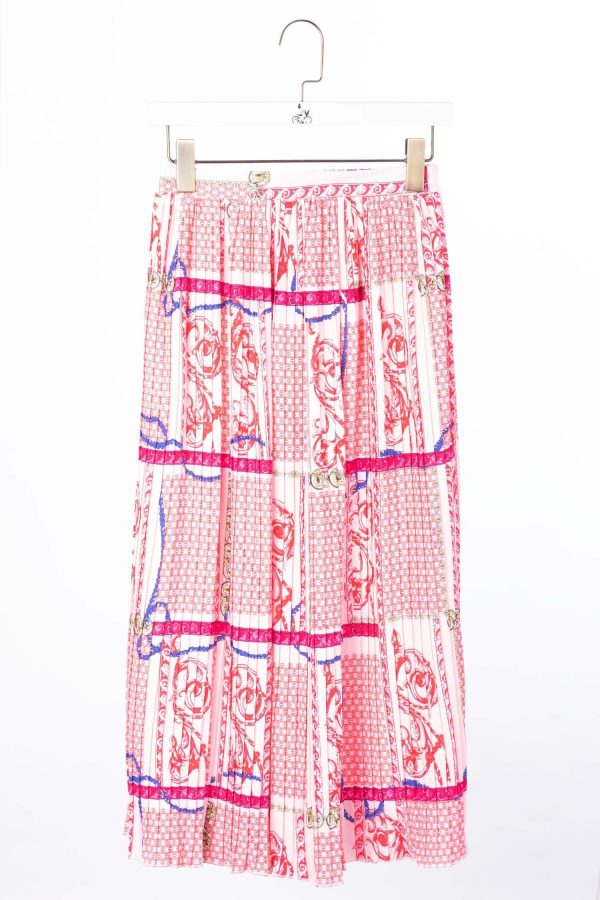 Pleated Skirt With Print For Cheap