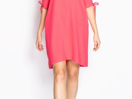 Tie-Sleeve V-Neck Shift Dress Cheap