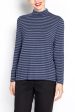 Turtleneck Striped Pullover For Discount