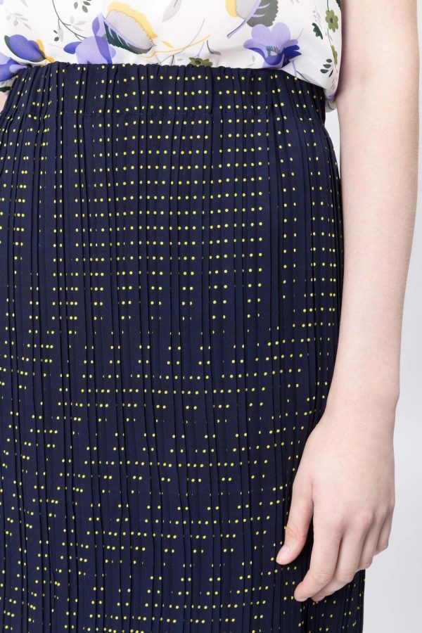 Pleated Skirt With Polka Dot Print Cheap