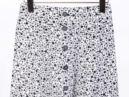 Floral Printed Button-Down Skirt For Discount