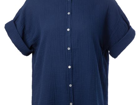 Short Sleeves Cotton Shirt 49-Midnight on Sale